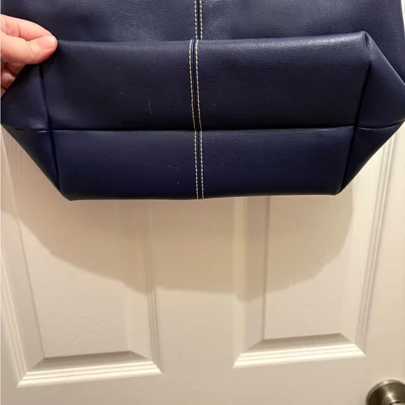 Dooney & Bourke Navy Blue Leather Shoulder Bag - Picture 4 of 11